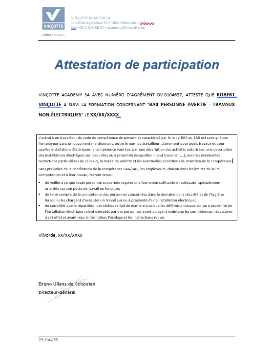 Image of certificate