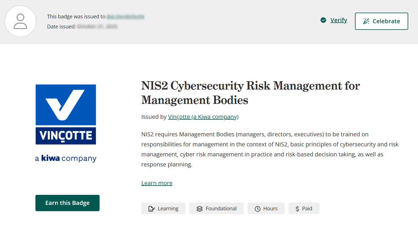 Image of certificate