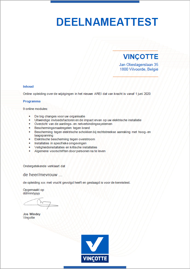 Image of certificate